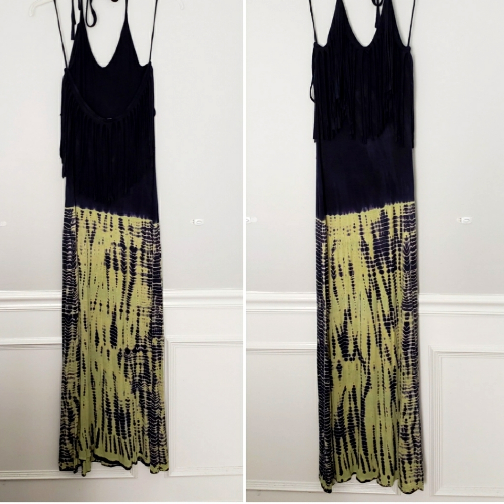 TParty Tie-Dye Halter Jersey Knit Maxi Dress Sz M